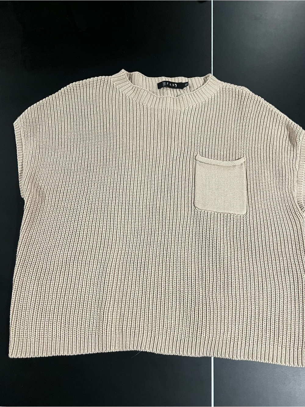 Crewneck Ribbed Sweater Vest in Beige by & Other Stories